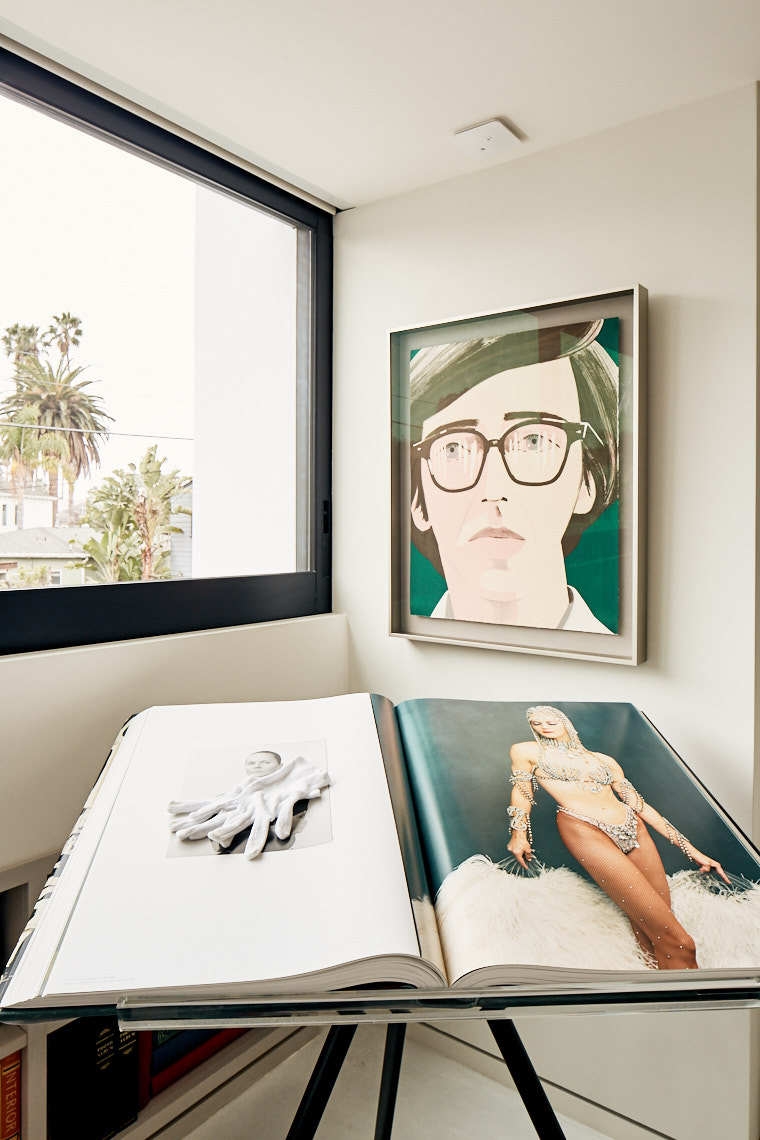 Photography book and painting in Lindstrom Residence