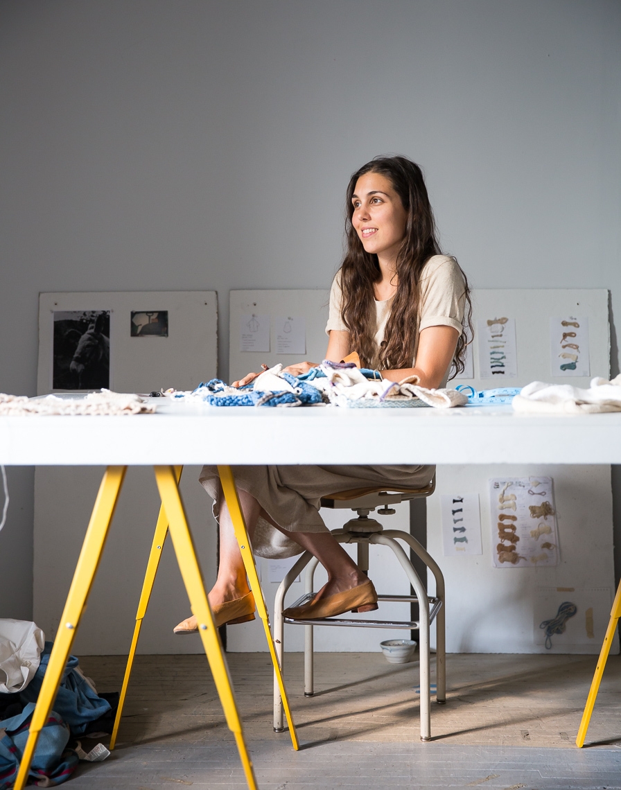 Jewelry designer Lauren Manoogian with her knitwear line