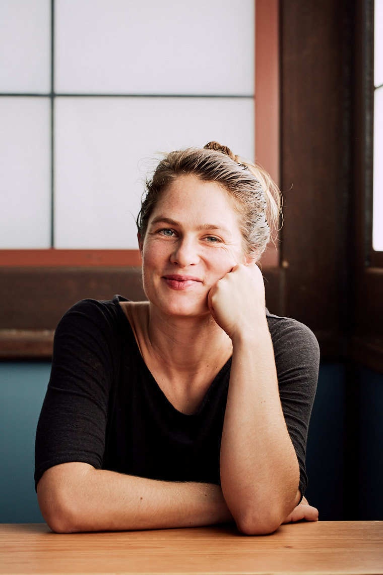 Food + Wine Russian River Valley portrait of woman sitting at restaurant