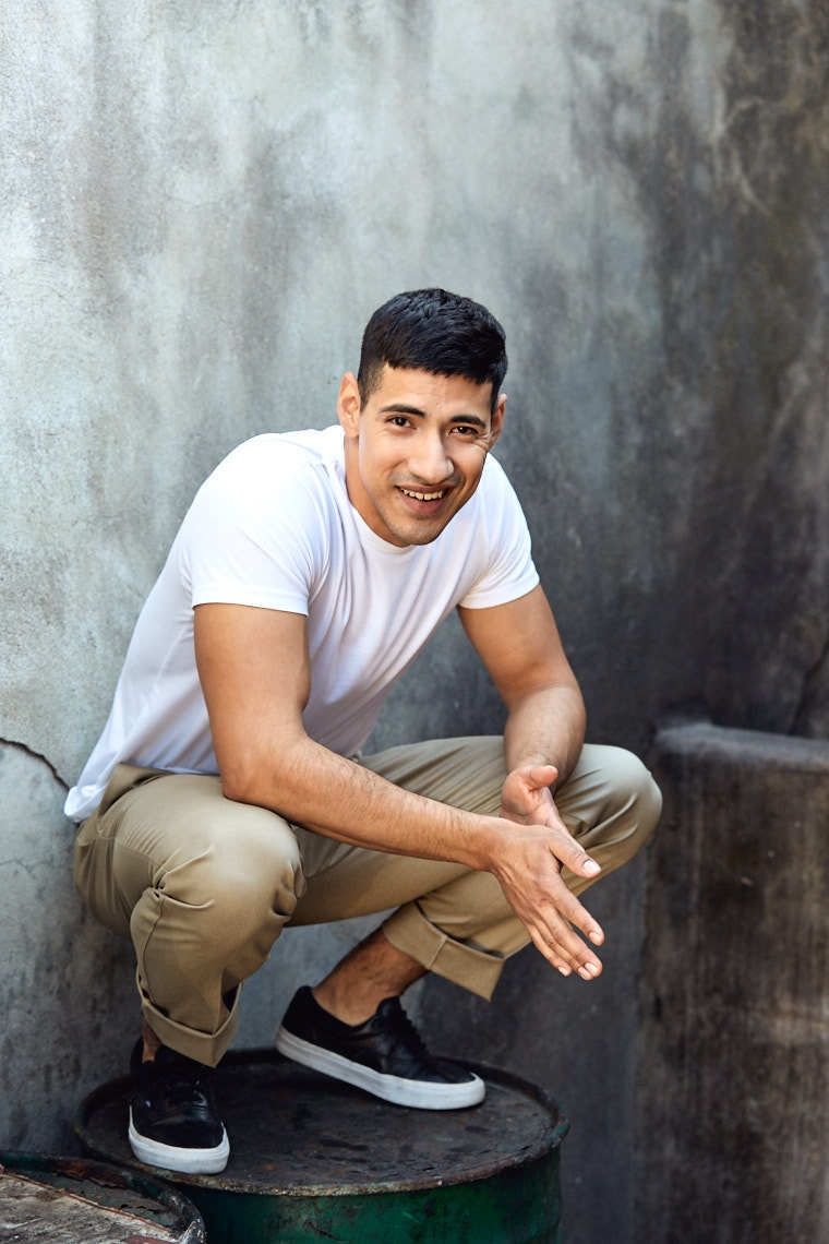 Portrait of handsome male model Sebastian Cabralez